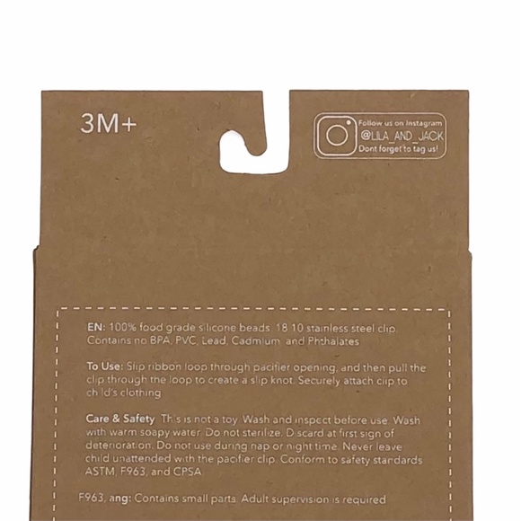 LILA & JACK Blue Silicone Pacifier Clip | Baby Boy | NWT | Baby Gift | Newborn - Picture 3 of 5